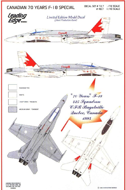 Leading Edge CAF 70th anniversary F-18 Hornet.