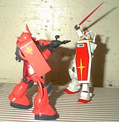Gundam vs. Char's custom Zaku II